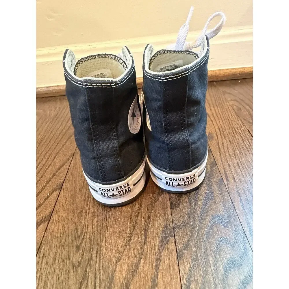 Converse Chuck Taylor All Star High Top Sneakers Wedge Black Sz 1.5 Youth Unisex